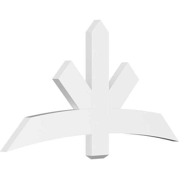 Ekena Millwork Alberta Architectural Grade PVC Gable Bracket, 60"W x 30"H x 2"D x 6"F, 12/12 Pitch GBP060X30X0206ALB00 - main